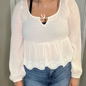 H&M White Blouse Size SMALL